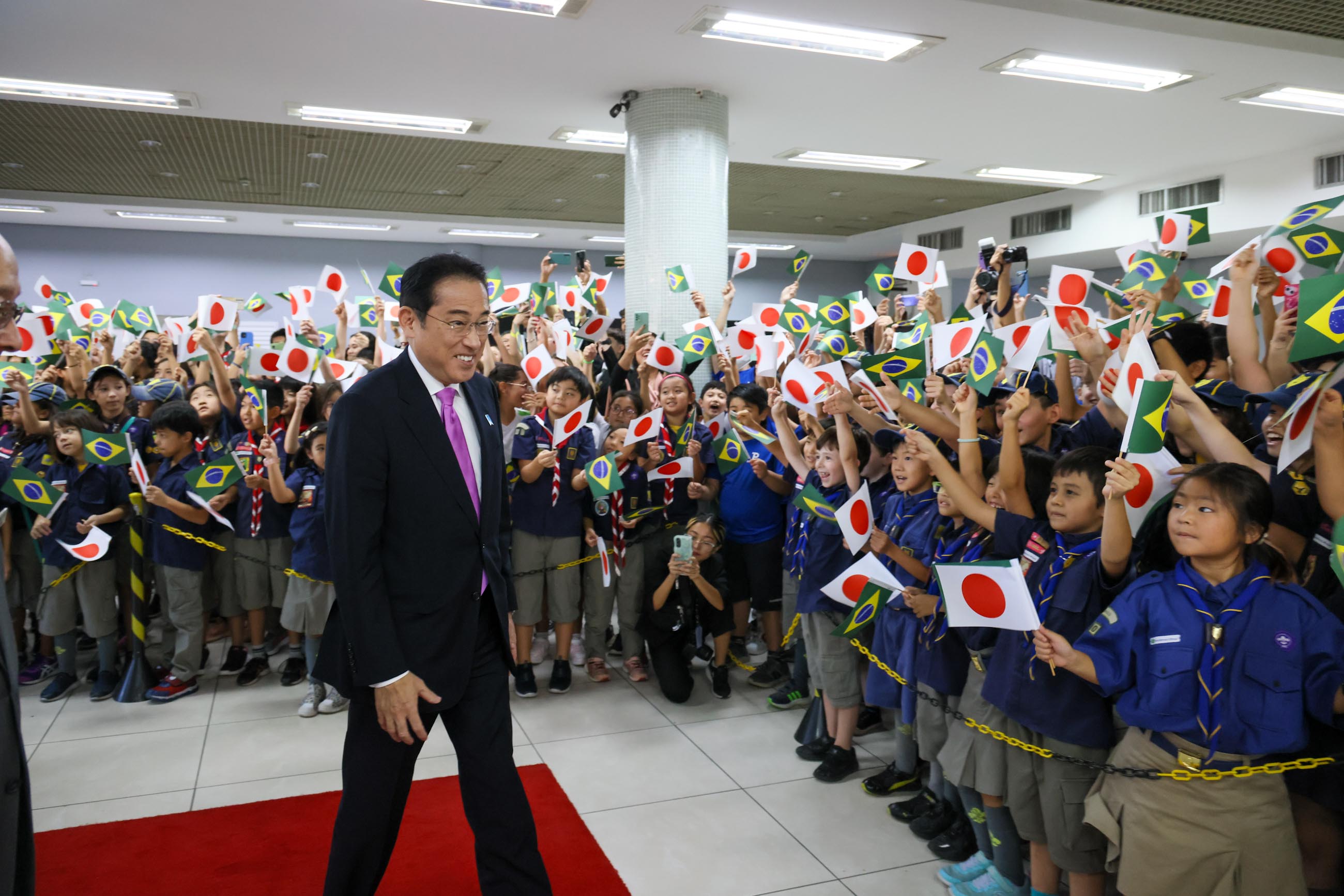 日系社会歓迎式典に出席する岸田総理１